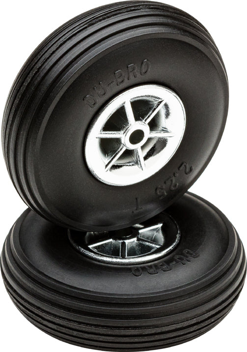 2-1/4" Diameter Treaded Chrome Wheels 2/pkg